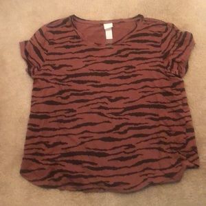 H&M brown zebra print shirt!